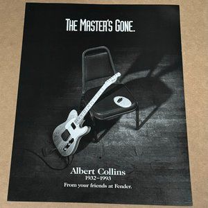ALBERT COLLINS 1932-1993 - The Master's Gone - Fender Guitars  - 1994 Print Ad